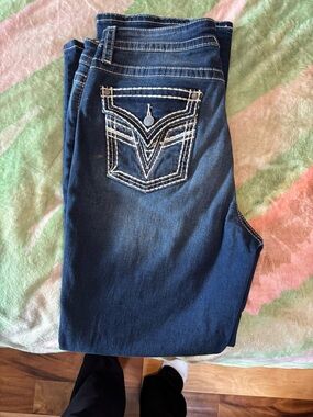 Vigoss Dark Blue Denim Jeans  with Light Blue Lining